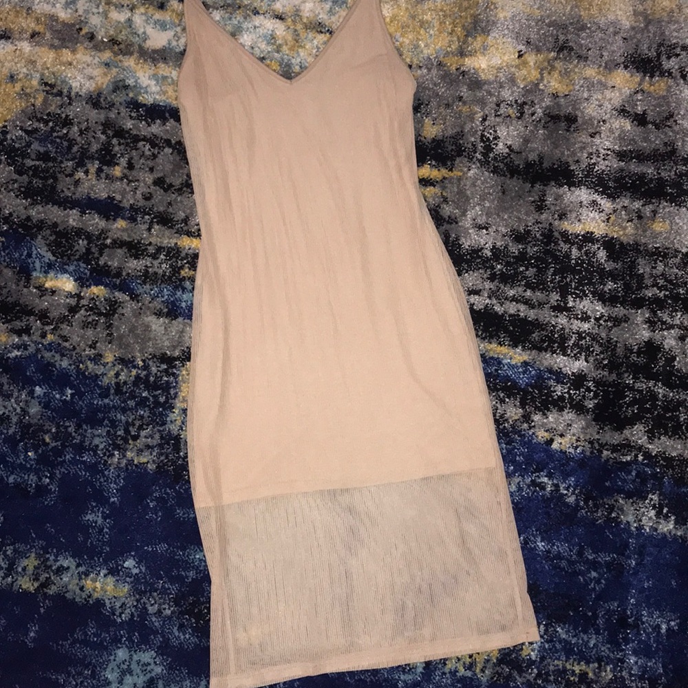 Mini Dress With Mesh Bottom